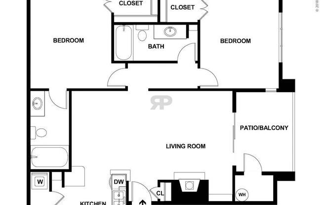 2 beds, 2 baths, 1,083 sqft, $1,741