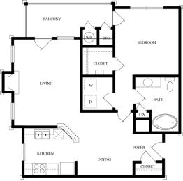 1 bed, 1 bath, 780 sqft, $1,134