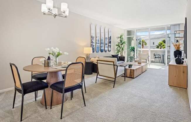 Dining Room at Towers at Costa Verde Apartments, San Diego