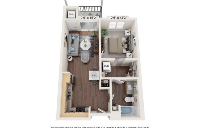 1 bed, 1 bath, 604 sqft, $1,374, Unit 237