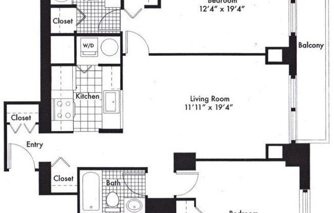 2 beds, 2 baths, 1,036 sqft, $4,500, Unit 805