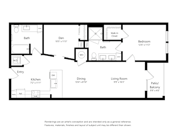 2 beds, 2 baths, 940 sqft, $2,483