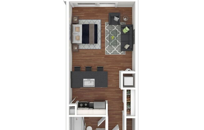 Studio, 1 bath, 408 sqft, $2,313