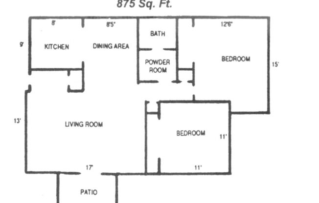 2 beds, 1 bath, 875 sqft, $1,144, Unit 7972 - 201