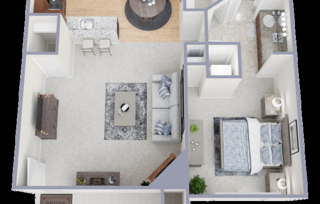 1 bed, 1 bath, 711 sqft, $1,350