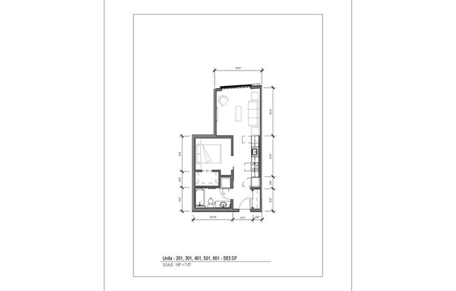 1 bed, 1 bath, 583 sqft, $1,995, Unit 301 - MFTE