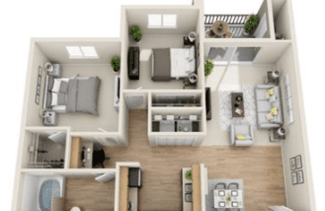 2 beds, 1 bath, 895 sqft, $2,976