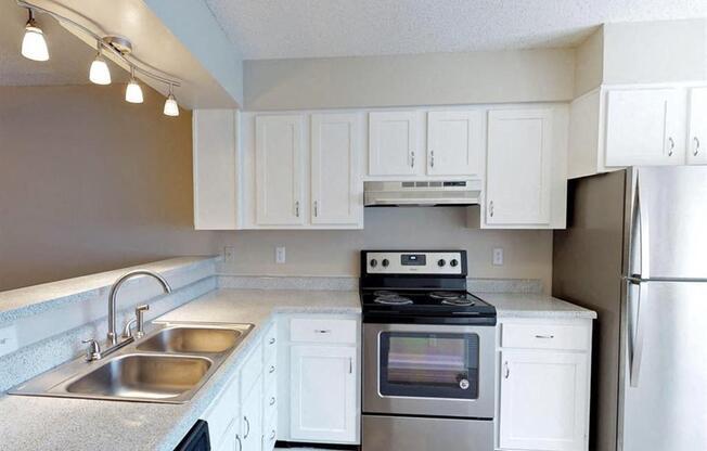 White kitchen at West Wind Landing, Savannah, GA, 31410