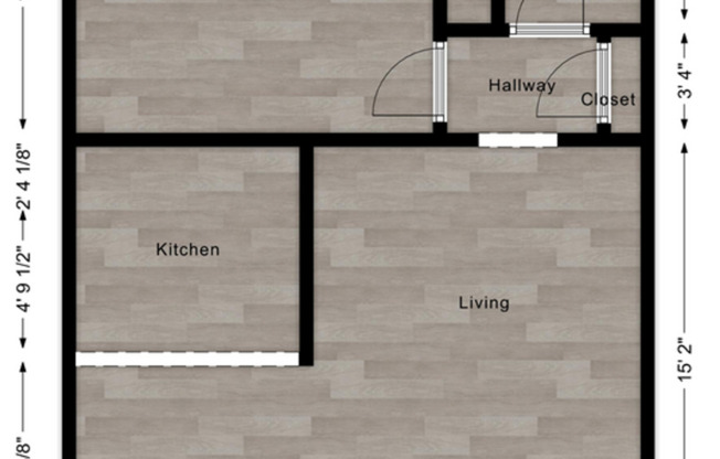 1 bed, 1 bath, 650 sqft, $1,050, Unit Holly Berry-4