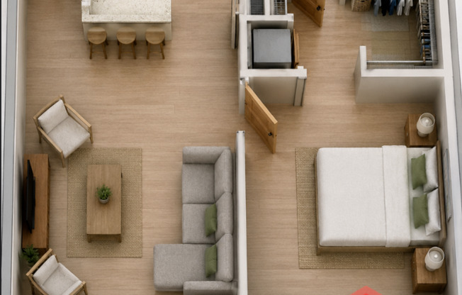 1 bed, 1 bath, $1,200, Unit 111614