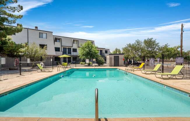 Large Swimming Pool with Lounge Chairs