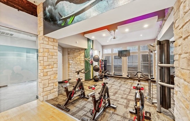 Fitness center cardio machines