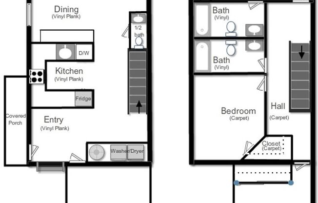 3 beds, 2.5 baths, 1,205 sqft, $2,399, Unit 042