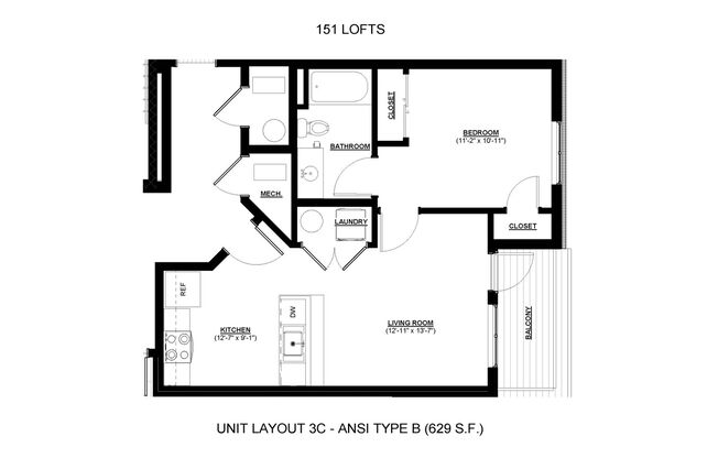 1 bed, 1 bath, 708 sqft, $1,158, Unit #411