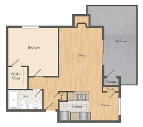 1 bed, 1 bath, 652 sqft, $1,299