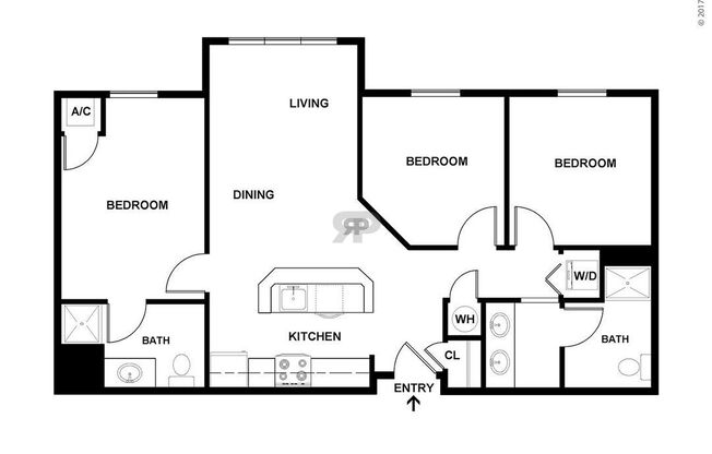 3 beds, 2 baths, 939 sqft, $1,563