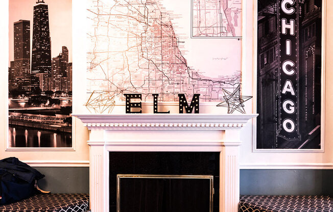 14 West Elm Lobby at 14 West Elm Apartments, Chicago, 60610