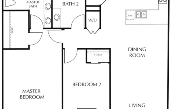 2 beds, 2 baths, 1,197 sqft, $2,975, Unit 406
