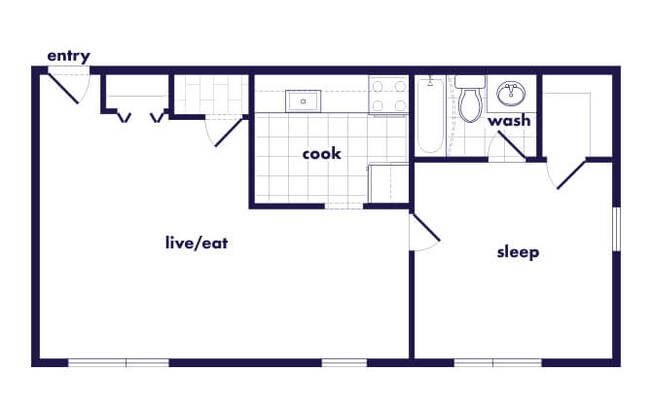 1 bed, 1 bath, $1,264