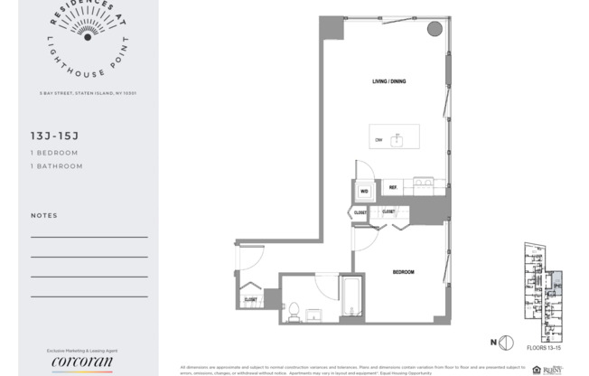 1 bed, 1 bath, $3,257, Unit 12JJ