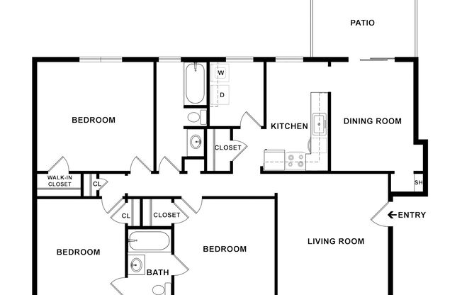 3 beds, 2 baths, 1,554 sqft, $1,575, Unit 019-3354-6