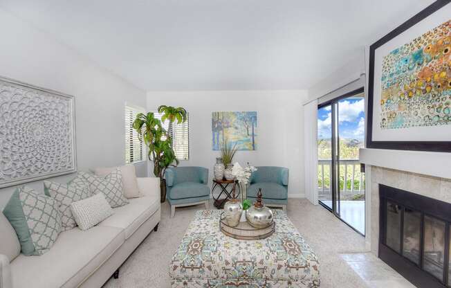 Living Room at La Serena Apartments in Bernardo Heights, CA