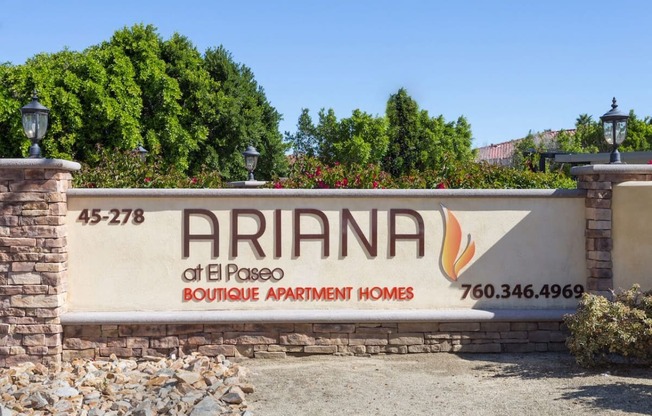 a sign for the afirma apartment homes