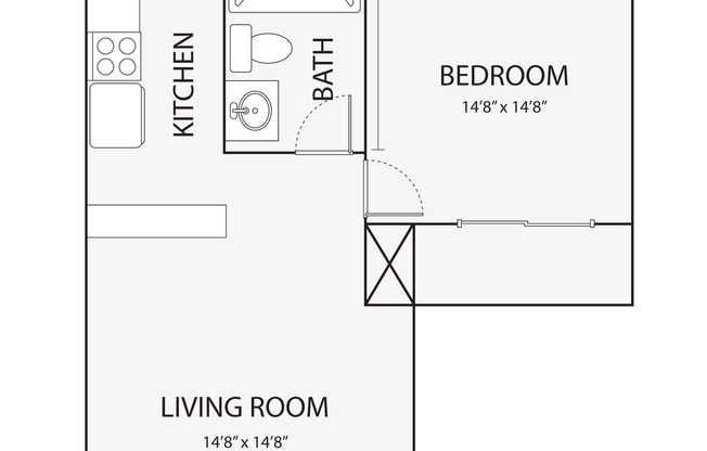 1 bed, 1 bath, 660 sqft, $1,375