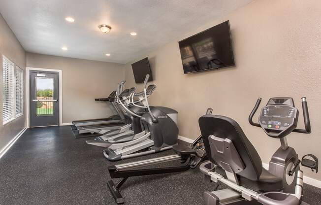 Gym at Lodge of Overland Park Apartments, Kansas, 66212