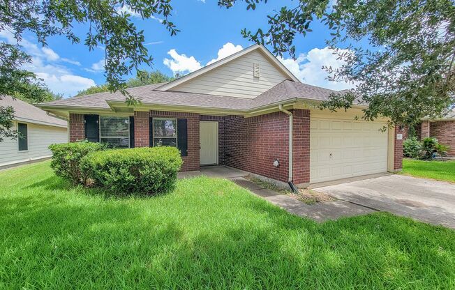 Welcome home to this well-maintained 3-bedroom, 2-bath residence in Dickinson, Texas. This inviting home features upgraded tile flooring throughout, offering both style and easy maintenance. The spacious floor plan provides comfortable living areas, a fun