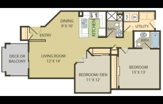 2 beds, 2 baths, 980 sqft, $1,585