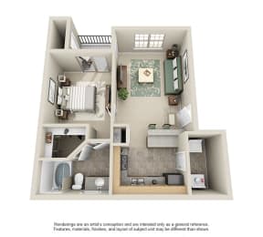 1 bed, 1 bath, 659 sqft, $1,210