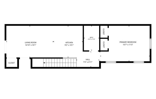 3 beds, 2 baths, 1,201 sqft, $1,696, Unit 14B