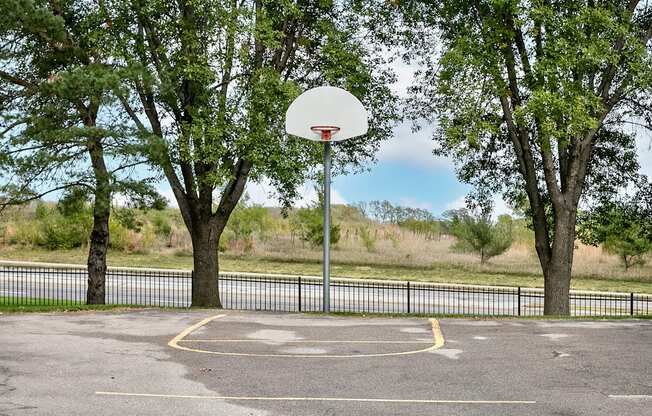 Basketball hoop at Somerset Apartments in Lincoln, NE