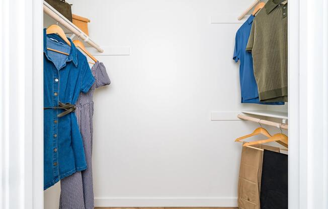 Generous walk-in closets provide ample storage with thoughtfully designed organization space for clothing, accessories, and everyday essentials.