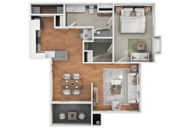 1 bed, 1 bath, 802 sqft, $1,454