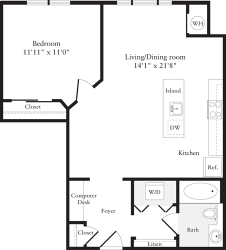 1 bed, 1 bath, 679 sqft, $2,364, Unit 120