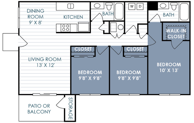 3 beds, 2 baths, 1,125 sqft, $3,080