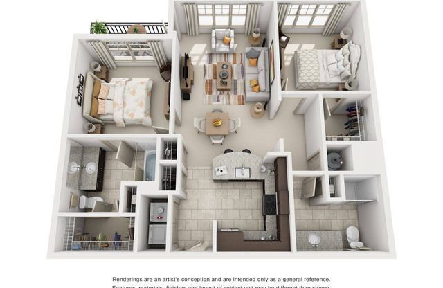 2 beds, 2 baths, 1,126 sqft, $2,000