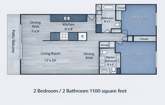 2 beds, 2 baths, 1,100 sqft, $2,895, Unit 6620-6A