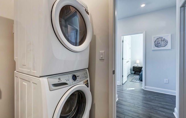 Experience the convenience of cottage living with in-home, full-size washers and dryers.