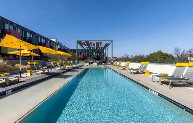 Resort Style Pool with Chaise Lounges