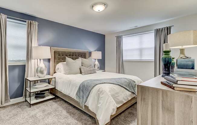 Master Bedroom at Kenilworth at Perring Park Apartments, Parkville, Maryland
