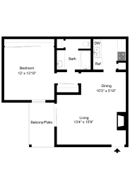 1 bed, 1 bath, 651 sqft, $760