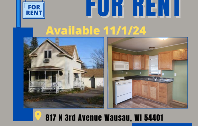 2 Bedroom Single family home in Wausau!