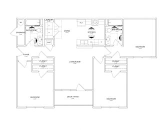 3 beds, 2 baths, 1,192 sqft, $1,401