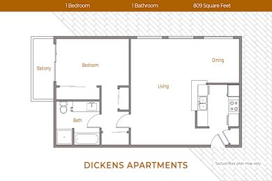 1 bed, 1 bath, 809 sqft, $2,395