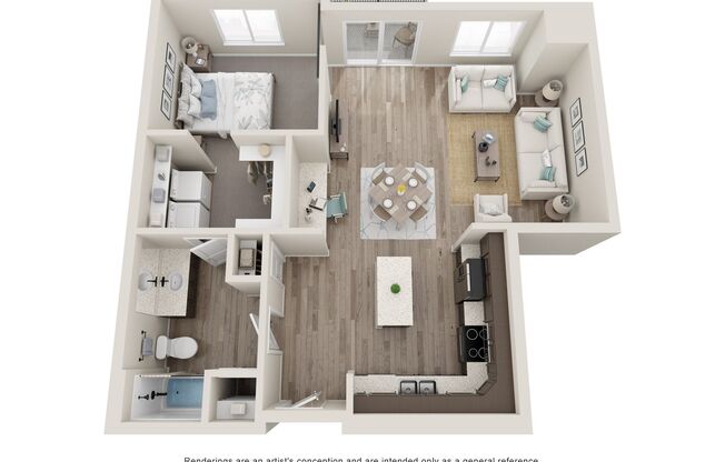 1 bed, 1 bath, 851 sqft, $1,425, Unit 545B-408