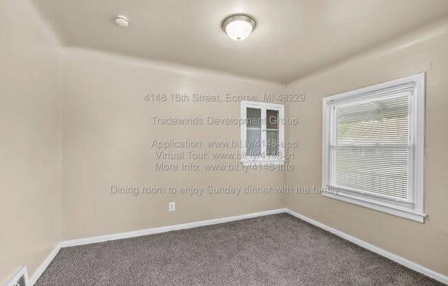 4148 16th St 3bed/1bath with great kitchen and new flooring throughout located in Ecorse