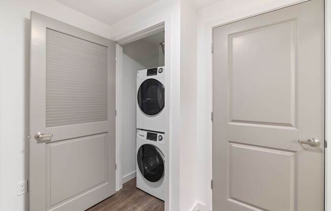 In-Home Laundry at 128 on State Apartments in Kirkland, WA 98033